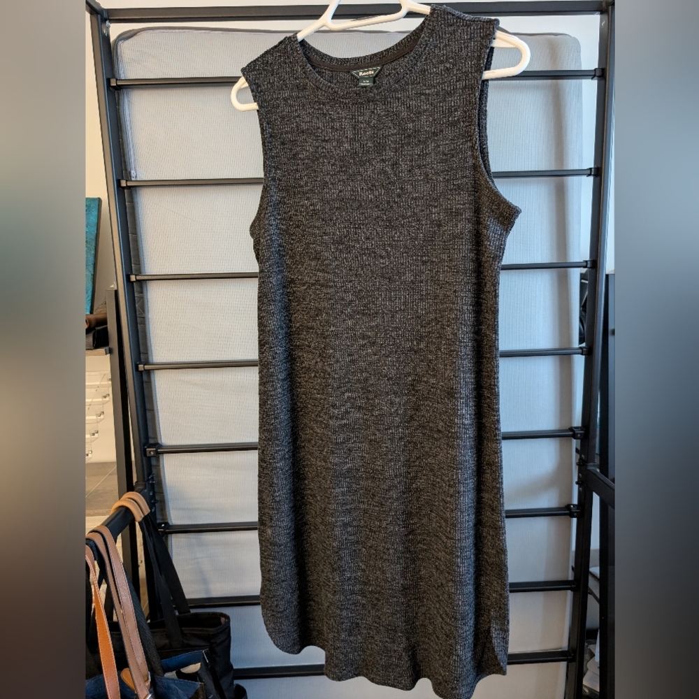 Roots Gray Sleeveless Sweater Dress